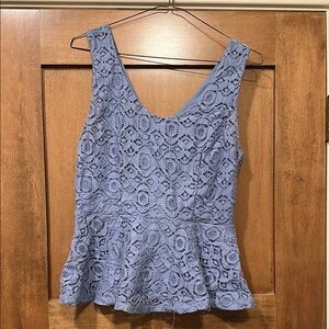 Forever 21 Periwinkle Lace Peplum Top